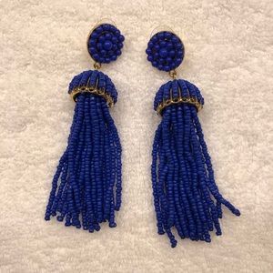 Tassel earrings - electric blue